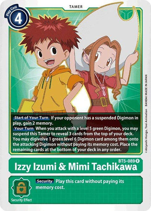 Izzy Izumi & Mimi Tachikawa (#BT5-089 R) (Battle of Omni) Near Mint 