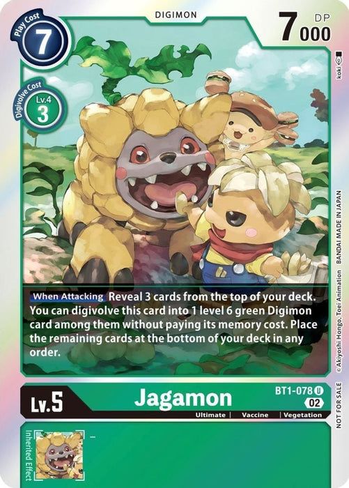 Jagamon (Official Tournament Pack Vol. 7) (#BT1-078 U) (Release Special Booster 1.0) Near Mint Foil 