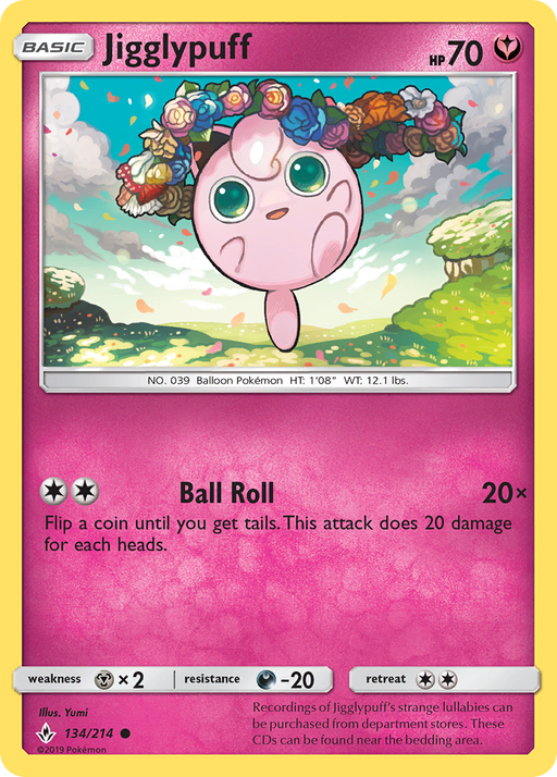 Jigglypuff (134/214) [Sun & Moon: Unbroken Bonds] 