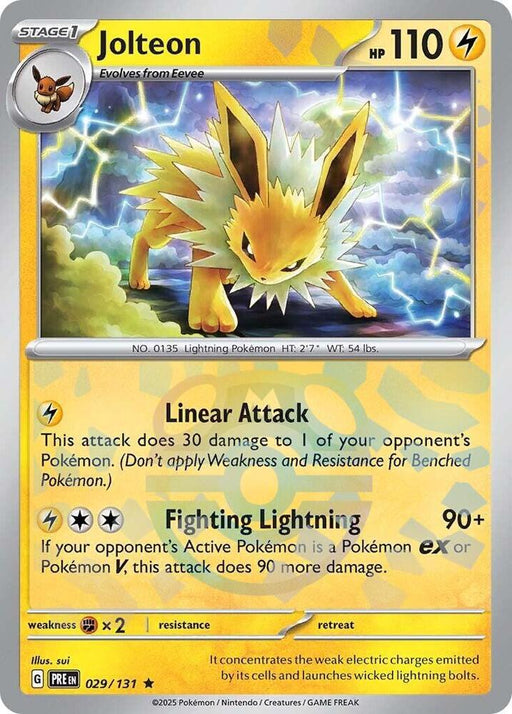 Jolteon (029/131) (Master Ball Pattern) [Scarlet & Violet: Prismatic Evolutions] 