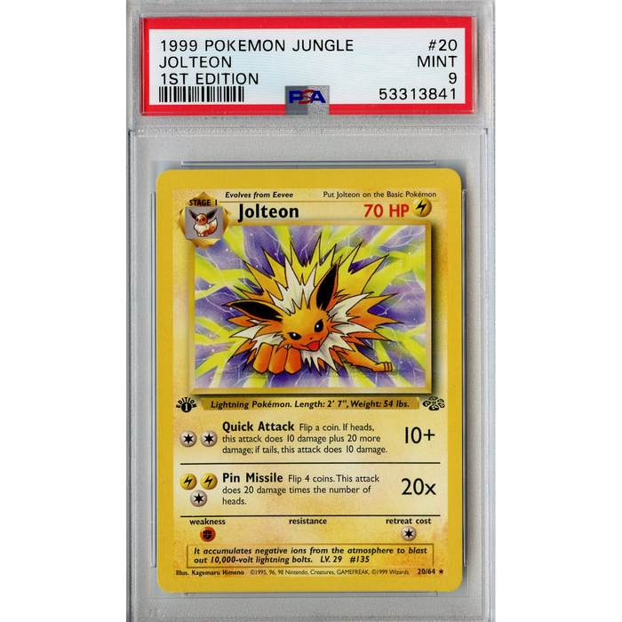 Jolteon (20/64) - Rare - Jungle 1st Edition [PSA 9] 