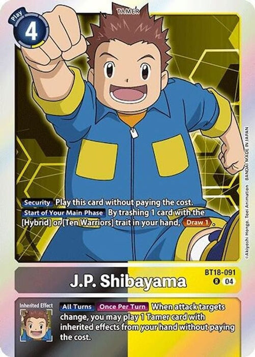J.P. Shibayama (#BT18-091 R) (Release Special Booster 2.0) Near Mint Foil 