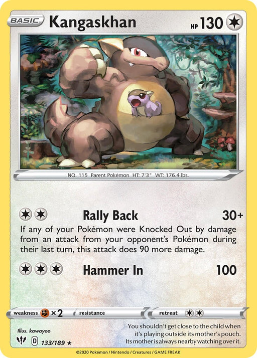Kangaskhan (133/189) (Theme Deck Exclusive) [Sword & Shield: Darkness Ablaze] 