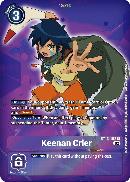 Keenan Crier (Box Topper) (BT13-102 R) 