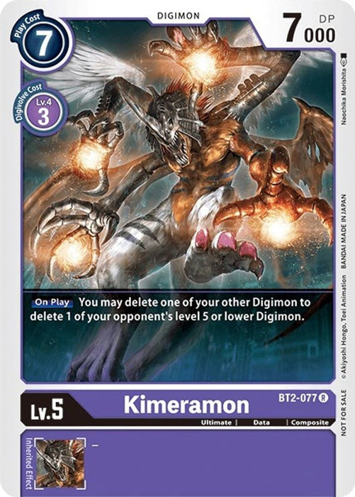 Kimeramon - BT2-077 (Battle of Omni Pre-Release) (#BT2-077 R) (Release Special Booster 1.0) Near Mint 
