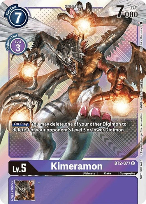 Kimeramon - BT2-077 (Official Tournament Pack Vol.4) (#BT2-077 R) (Release Special Booster 1.0) Near Mint Foil 