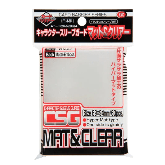KMC Character Guard Clear Matte Sleeves - Standard Size (60) 
