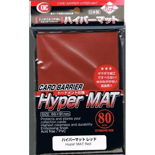 KMC Hyper Matte Sleeves - Standard Size (80) Red 