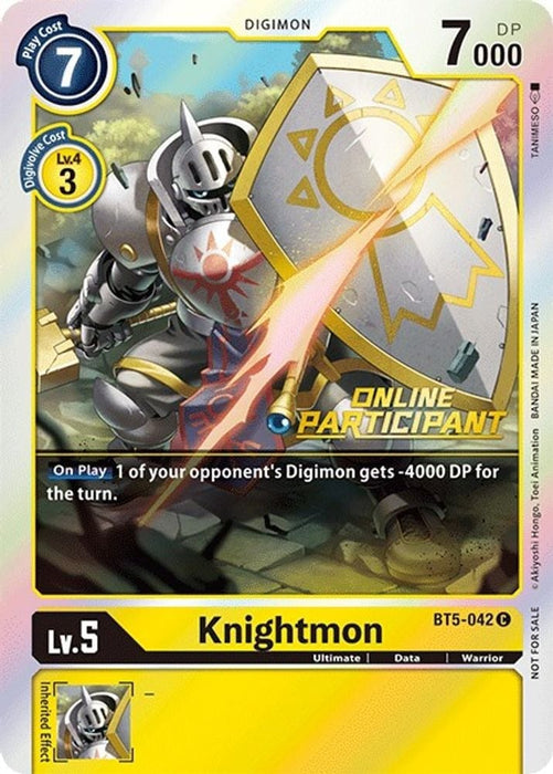 Knightmon - BT5-042 (2021 Championship Online Regional) [Online Participant] (#BT5-042 C) (Battle of Omni) Near Mint Foil 
