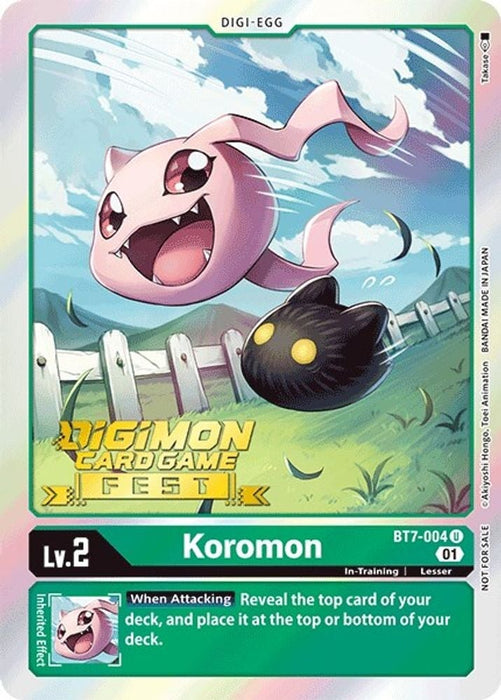 Koromon (Digimon Card Game Fest 2022) (#BT7-004 U) (Next Adventure) Near Mint Foil 