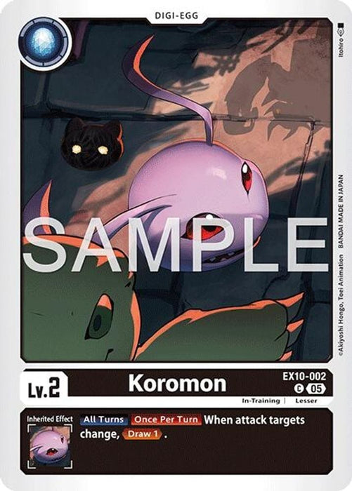 Koromon (#EX10-002 C) (Sinister Order) Near Mint 