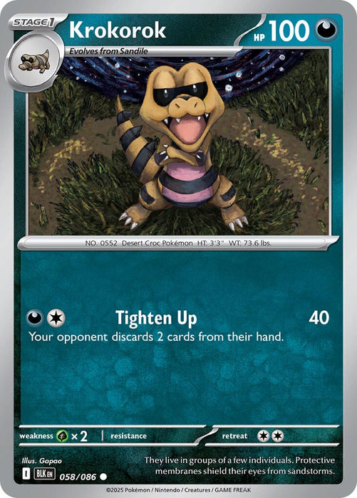 Krokorok (058/086) [Scarlet & Violet: Black Bolt] 
