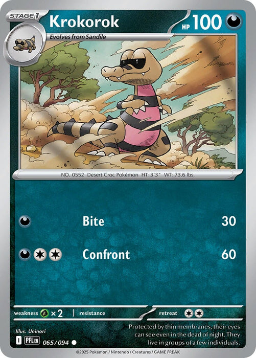 Krokorok (065/094) [Mega Evolution: Phantasmal Flames] 