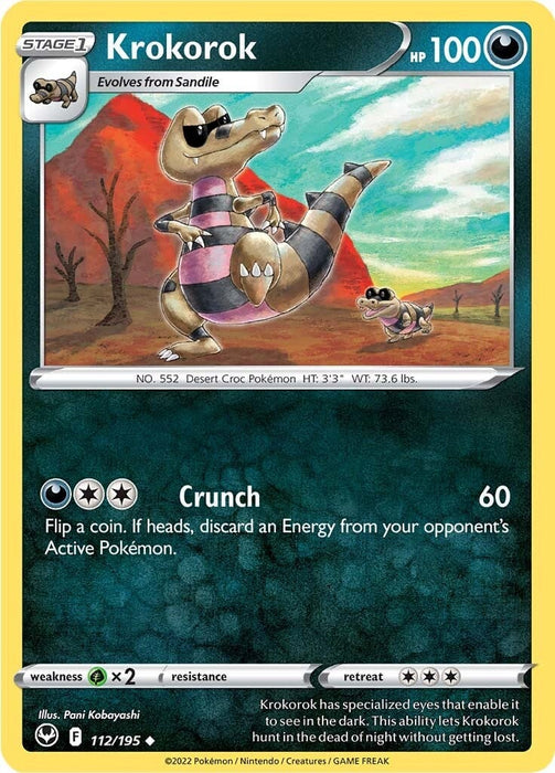 Krokorok (112/195) [Sword & Shield: Silver Tempest] 