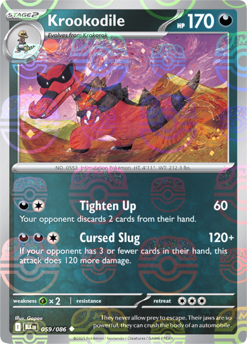 Krookodile (059/086) (Master Ball Pattern) [Scarlet & Violet: Black Bolt] 