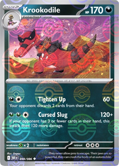 Krookodile (059/086) (Poke Ball Pattern) [Scarlet & Violet: Black Bolt] 