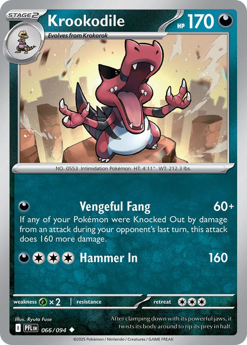 Krookodile (066/094) [Mega Evolution: Phantasmal Flames] 