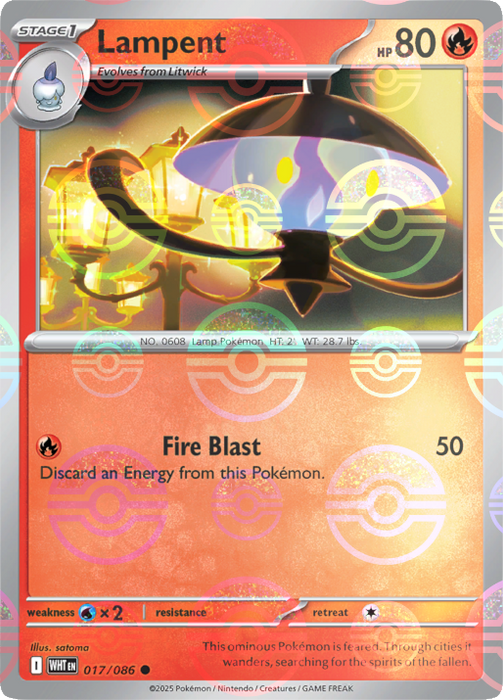 Lampent (017/086) (Poke Ball Pattern) [Scarlet & Violet: White Flare] 