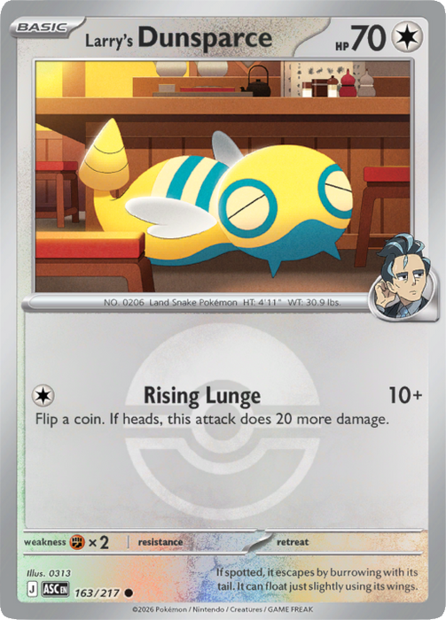 Larry's Dunsparce (Poke Ball) (163/217) [Mega Evolution: Ascended Heroes]