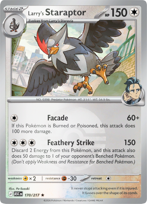 Larry's Staraptor (Poke Ball) (170/217) [Mega Evolution: Ascended Heroes]