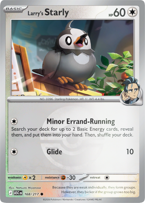 Larry's Starly (Poke Ball) (168/217) [Mega Evolution: Ascended Heroes]