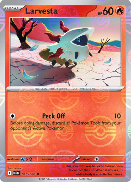 Larvesta (015/086) (Poke Ball Pattern) [Scarlet & Violet: Black Bolt] 
