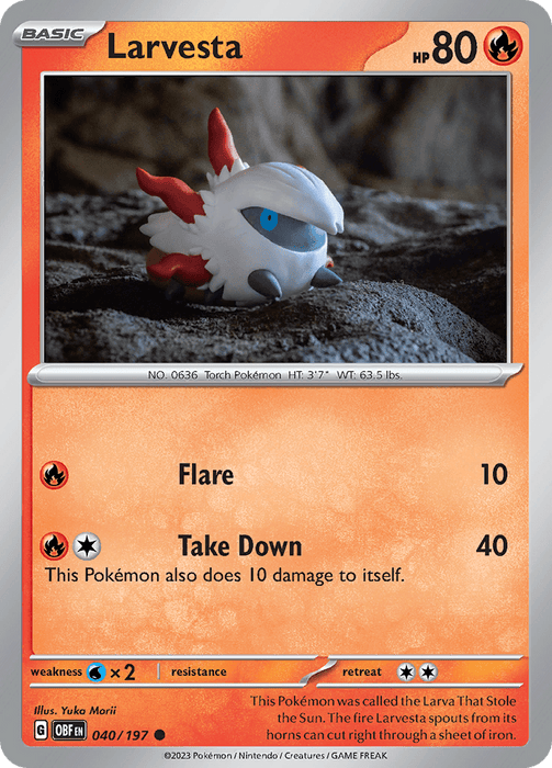 Larvesta (040/197) [Scarlet & Violet: Obsidian Flames] 