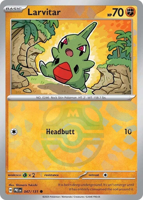 Larvitar (047/131) (Master Ball Pattern) [Scarlet & Violet: Prismatic Evolutions] 