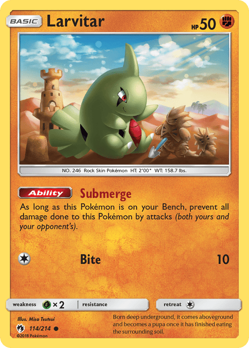 Larvitar (114) [SM - Lost Thunder] 