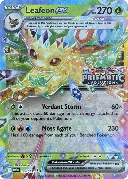 Leafeon ex (006/131) (Prismatic Evolutions Stamp) [Scarlet & Violet: Prismatic Evolutions] 