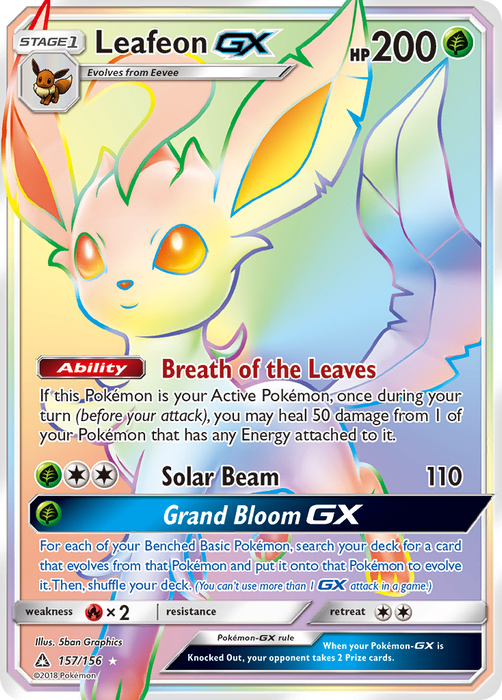 Leafeon GX (Secret Rare) [SM - Ultra Prism] 