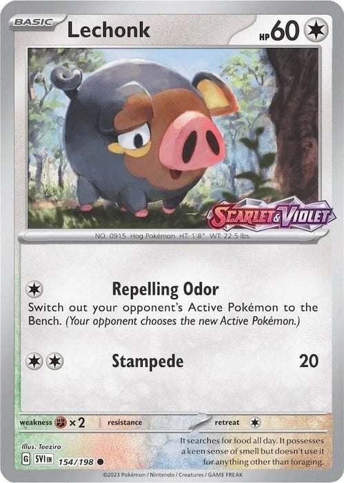 Lechonk (154/198) (Store Promo) [Scarlet & Violet: Black Star Promos] 