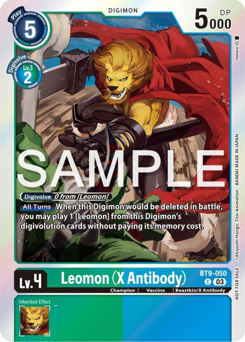 Leomon (X Antibody) (Winner Pack -Exceed Apocalypse-) (#BT9-050 C) (X Record) Near Mint Foil 