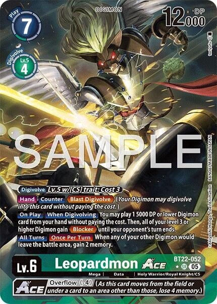 Leopardmon ACE (Alternate Art) (BT22-052 SR) 