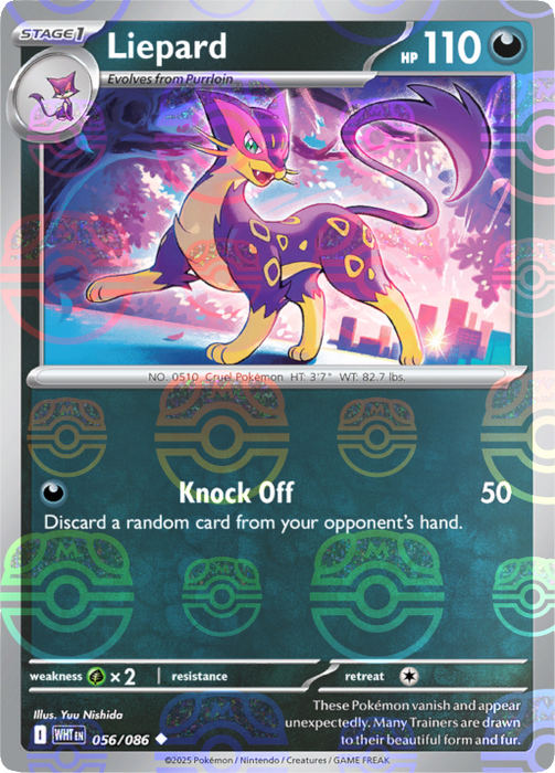 Liepard (056/086) (Master Ball Pattern) [Scarlet & Violet: White Flare] 