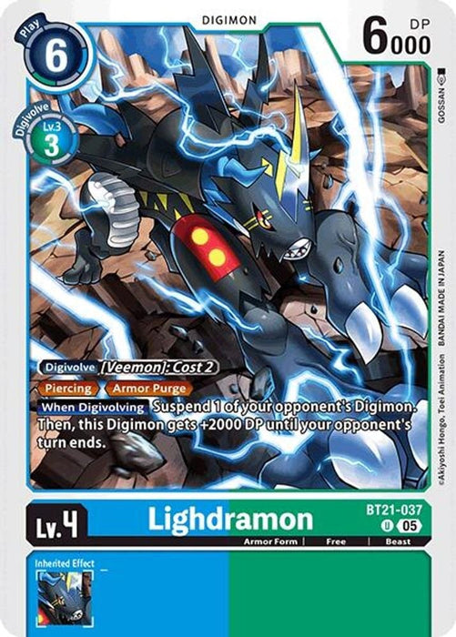 Lighdramon (#BT21-037 U) (World Convergence) Near Mint 