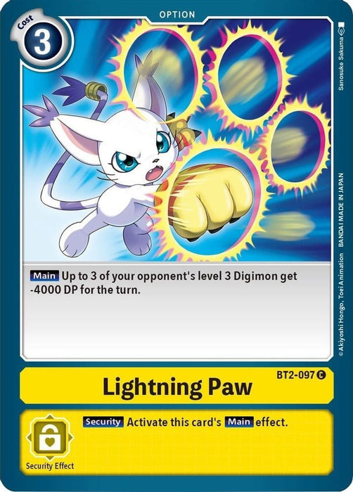 Lightning Paw (#BT2-097 C) (Release Special Booster 1.5) Near Mint 