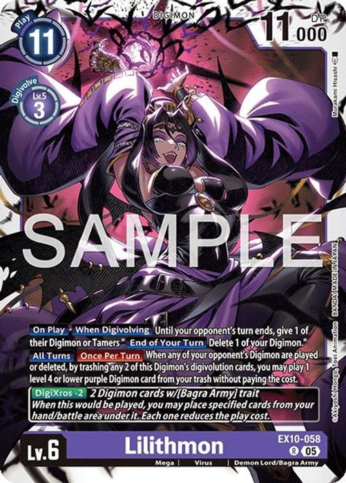 Lilithmon (#EX10-058 R) (Sinister Order) Near Mint Foil 