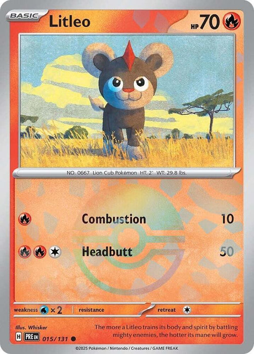 Litleo (015/131) (Poke Ball Pattern) [Scarlet & Violet: Prismatic Evolutions] 