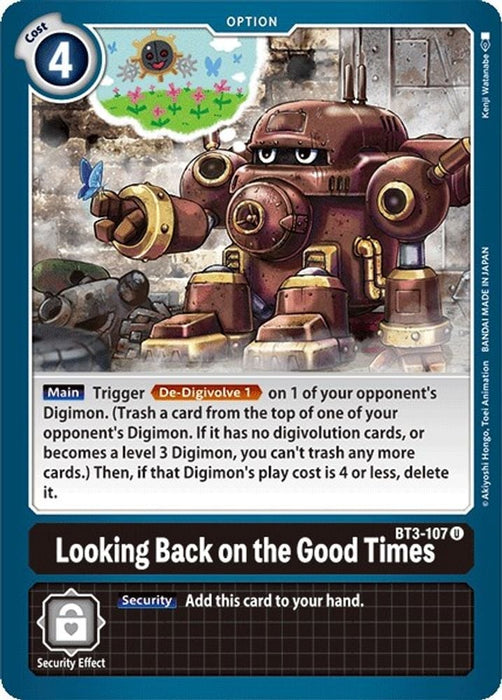 Looking Back on the Good Times (#BT3-107 U) (Release Special Booster 1.0) Near Mint 