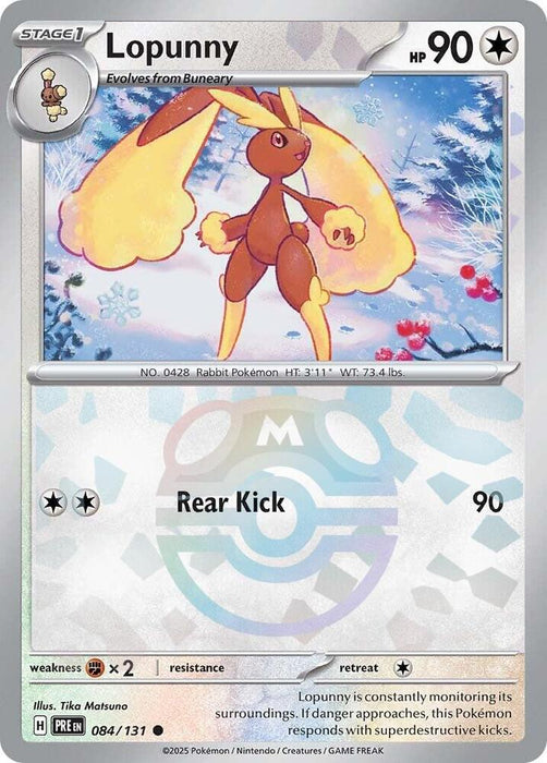 Lopunny (084/131) (Master Ball Pattern) [Scarlet & Violet: Prismatic Evolutions] 
