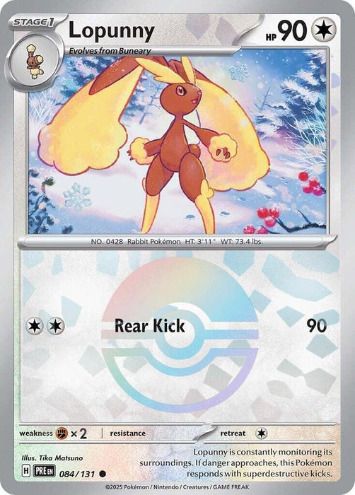 Lopunny (084/131) (Poke Ball Pattern) [Scarlet & Violet: Prismatic Evolutions] 
