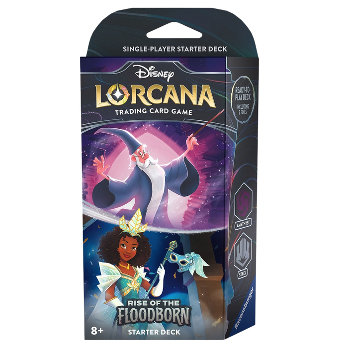 Lorcana: Rise of the Floodborn Starter Deck Amethyst and Steel 