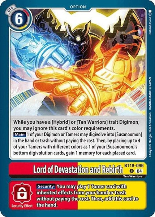 Lord of Devastation and Rebirth (#BT18-096 U) (Release Special Booster 2.0) Near Mint 