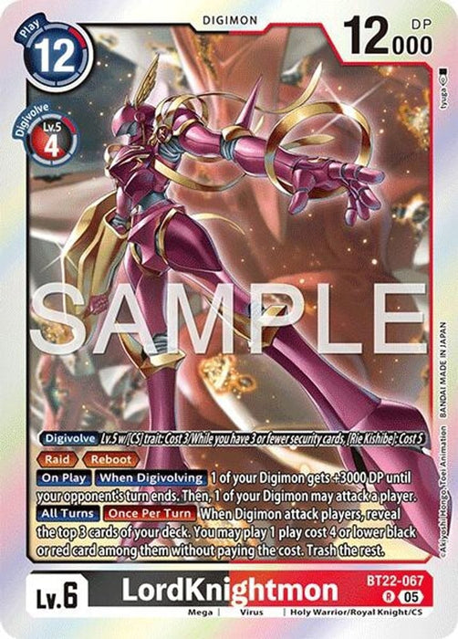 LordKnightmon (#BT22-067 R) (Cyber Eden) Near Mint Foil 