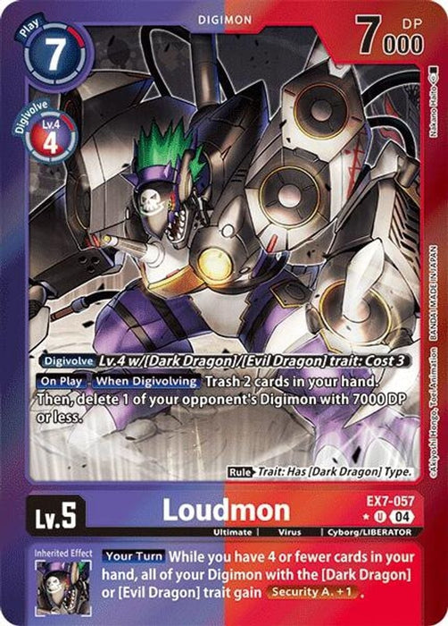 Loudmon (Foil) (#EX7-057 UC) (Digimon LIBERATOR) Near Mint Foil 