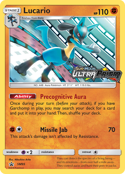 Lucario (SM95) (Prerelease Promo) [Sun & Moon: Black Star Promos] 