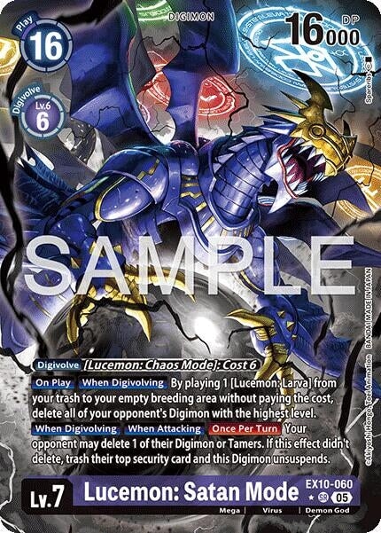 Lucemon: Satan Mode (Alternate Art) (EX10-060 SR) 