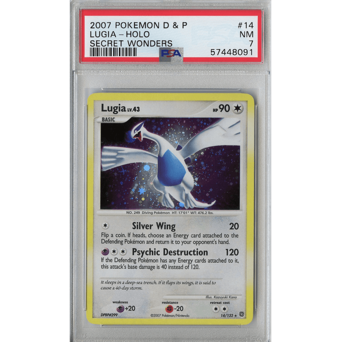 Lugia (14/132) - Holo Rare - Secret Wonders [PSA 7] 