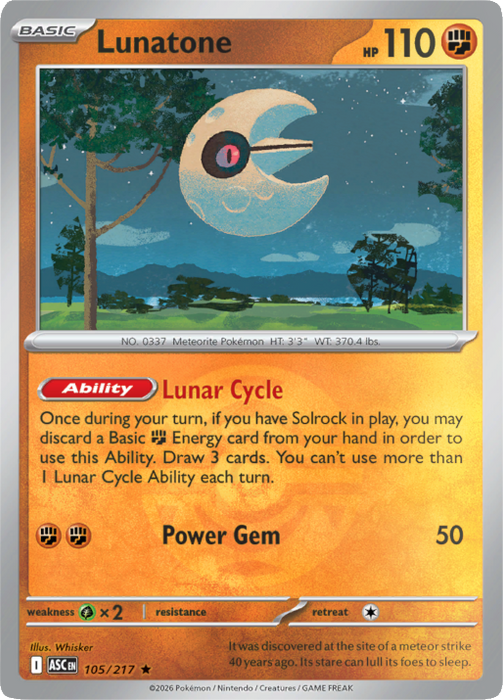 Lunatone (Dusk Ball) (105/217) [Mega Evolution: Ascended Heroes]